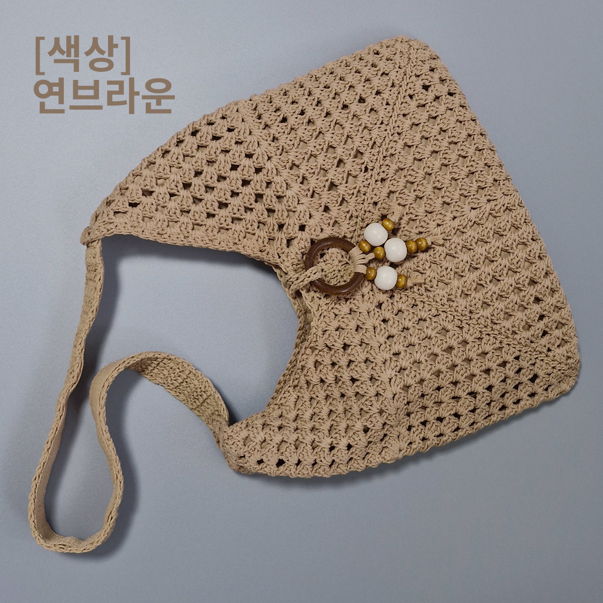 니트백 네트백 그물백 비치백 니트 뜨개 그물 네트 여성 여름 가방 휴양지 숄더백 호보백 - 상세 이미지 2