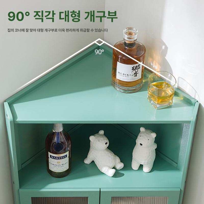 진열장 엔틱장식장 인테리어 술 유리장식장 양주장 가구 오픈 그릇장 거실수납장 - 상세 이미지 5