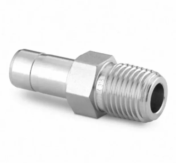 SS-10-MTA-1-6 스테인리스 스틸 외부 스레드 슬리브 연결 어댑터 10mm 3/8 인치