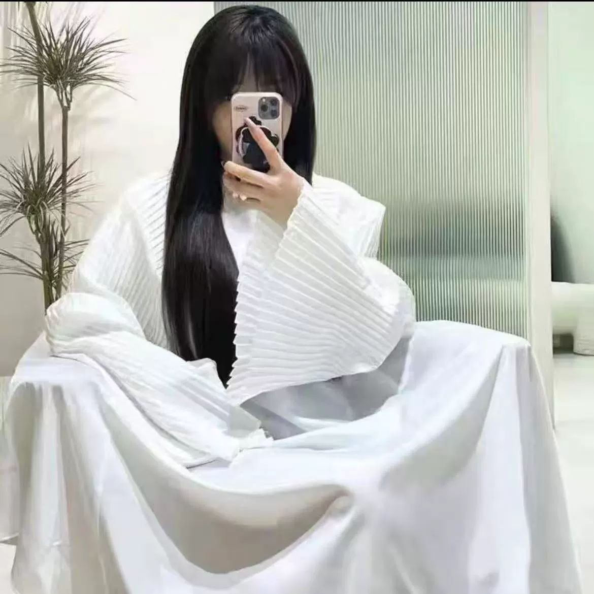 팔있는 앞치마 살롱 로고제작 네일 이발사 가게 인쇄 식당 포켓이 에이프런 미용사 - 상세 이미지 2