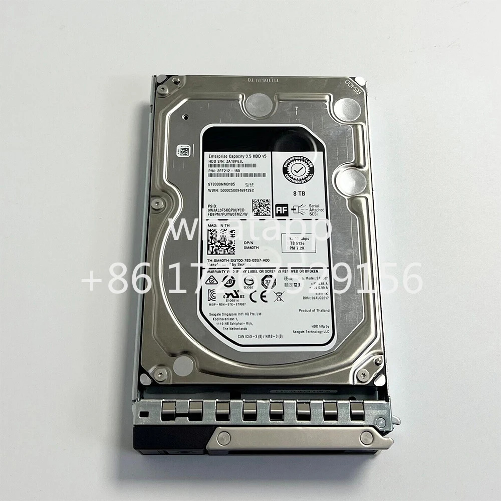 델8TB 8T SAS 12G 3.5인치 0M40TH ST8000NM0185 서버 하드 드라이브 HDD