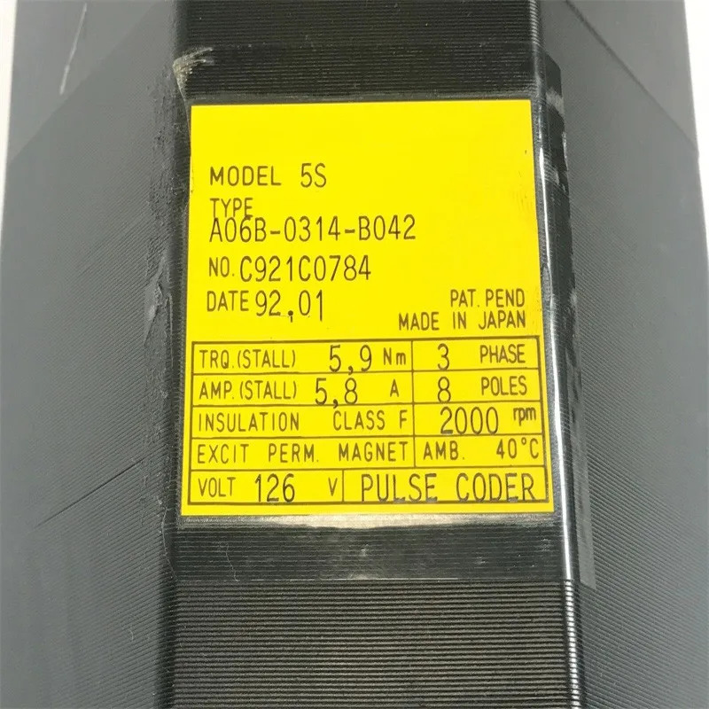 상태 AC 서보모터 A06B-0314-B042
