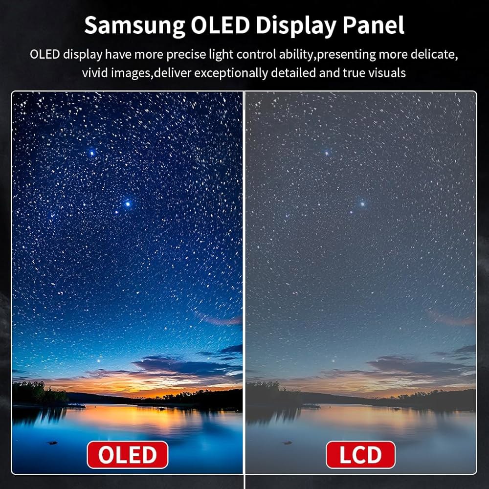마게독 OLED 휴대용 모니터 14인치 2K | 2560x1440 터치스크린 디스플레이 100 DCI-P3 10비트 호환 가능한 AES 스타일러스 펜 초슬림 킥스탠드 1Ms 게이밍 - 상세 이미지 3