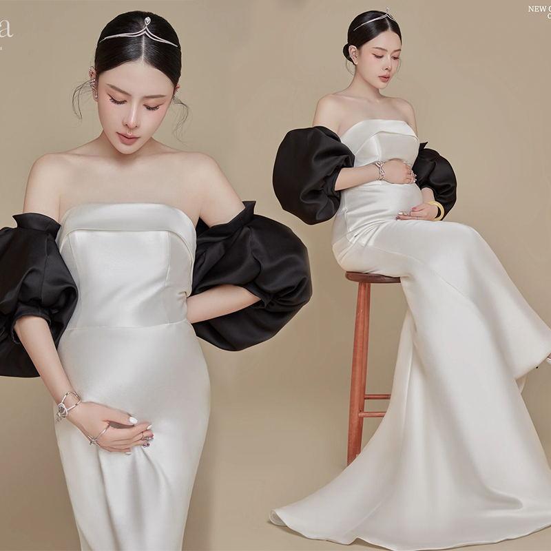 임산부 원피스 루즈핏 편한 반팔 빅사이즈 임부복 셀프웨딩 마태니티 오버핏 숨쉬기쉬운 면티셔츠 - 상세 이미지 2