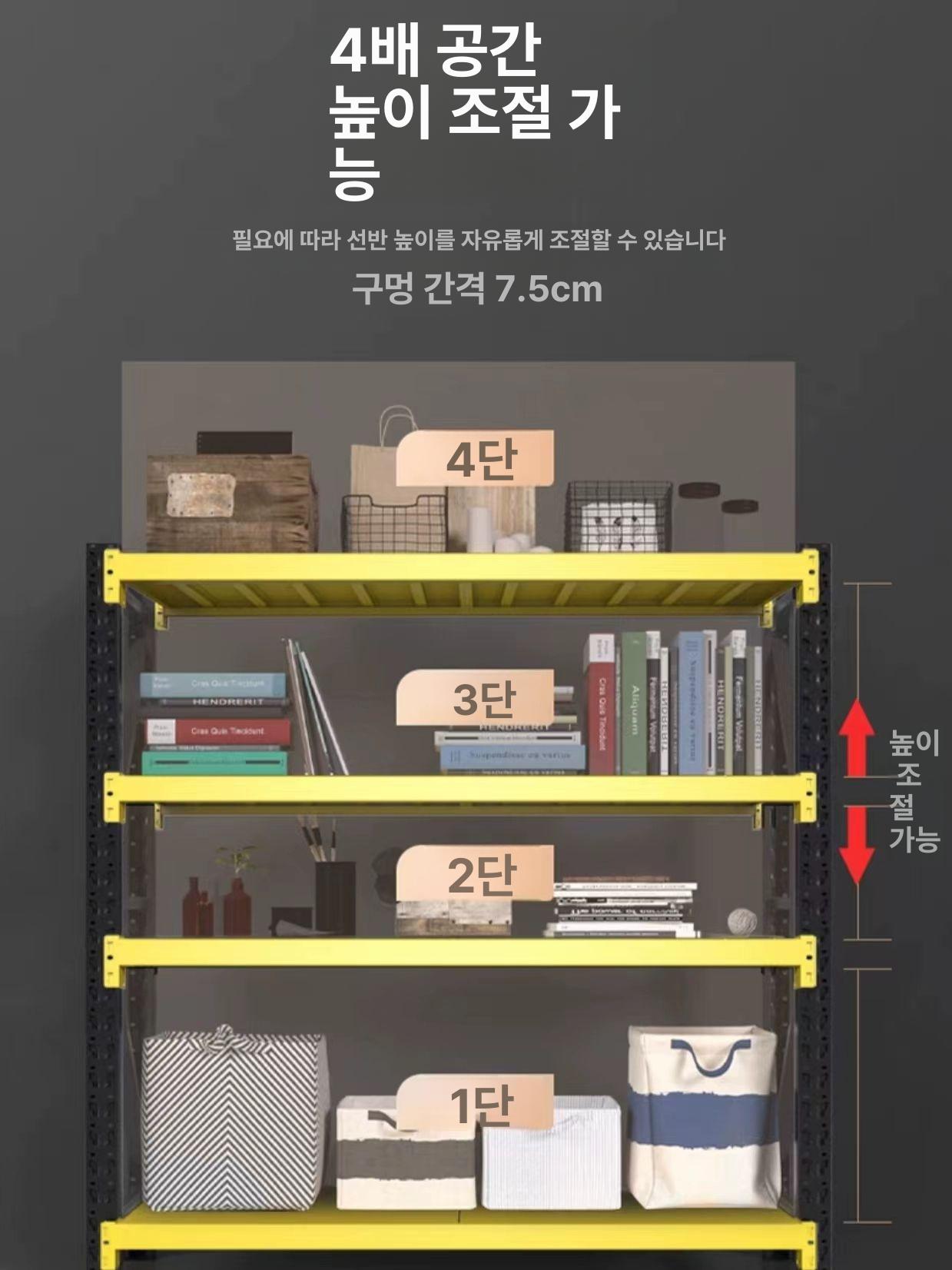 철제 베란다선반 창고 깊이 산업용 렉 고릴라랙 진열대 부품 폭 피피랙 - 상세 이미지 5