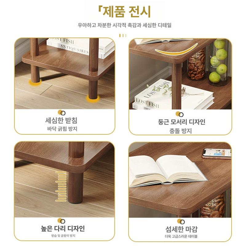 모던 사각테이블 협탁 사이드 가정용 심플 코너 직사각형 입식 미니탁자 미드센츄리 - 상세 이미지 4