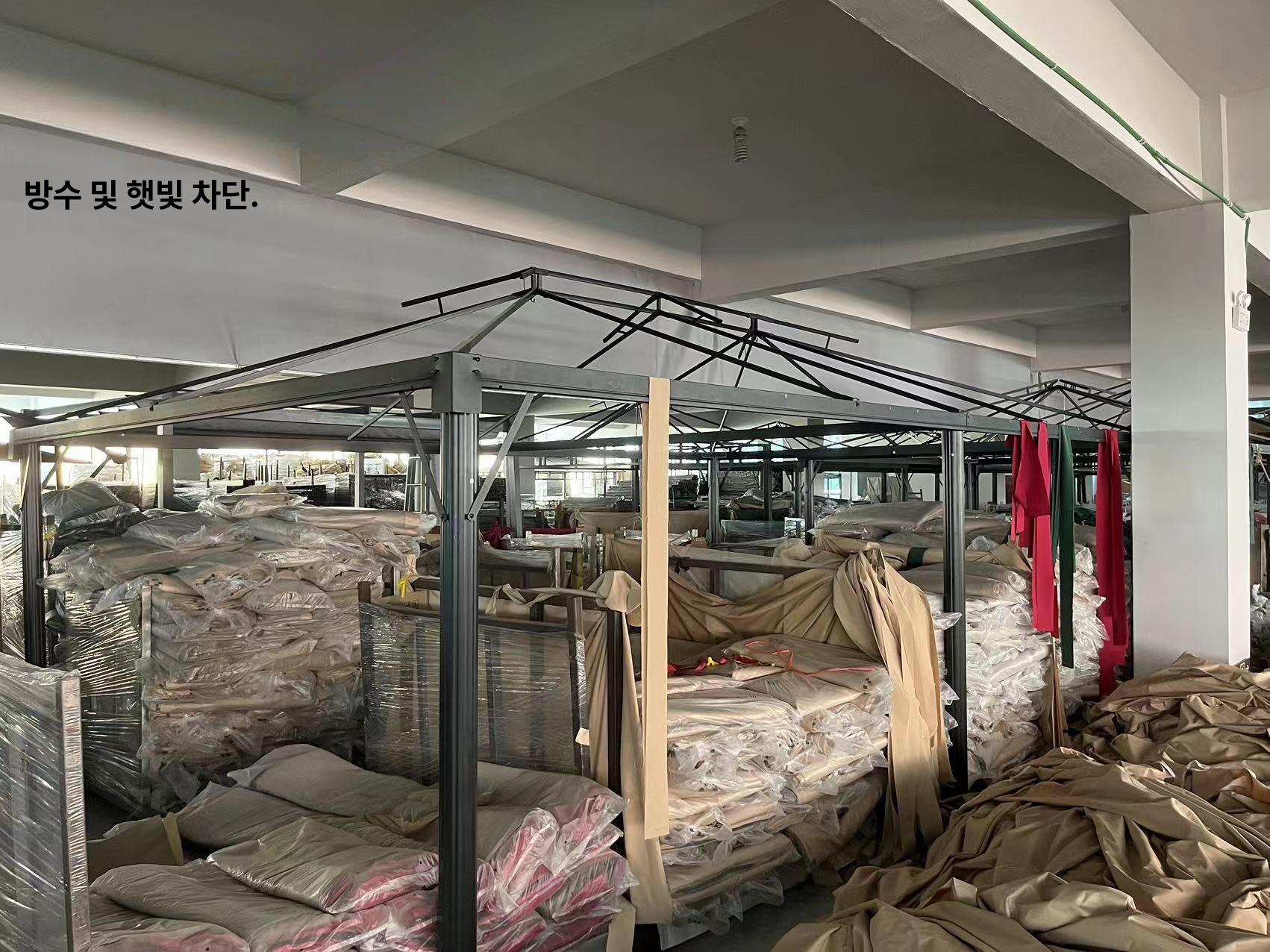 워터프루프 캐노피 그늘막 야외 차양막 캠핑용 자바라 어닝 쉘터 농막 차고텐트 - 상세 이미지 3