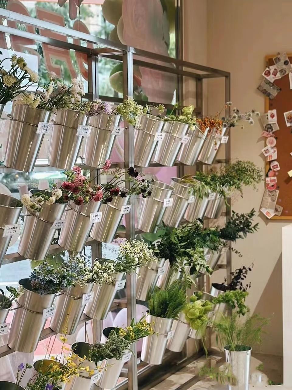 메탈 꽃병 소형 기본 꽃꽂이 침실 소품 테이블 거실 식물 스탠드 빈티지 장식화병 벽 - 상세 이미지 2