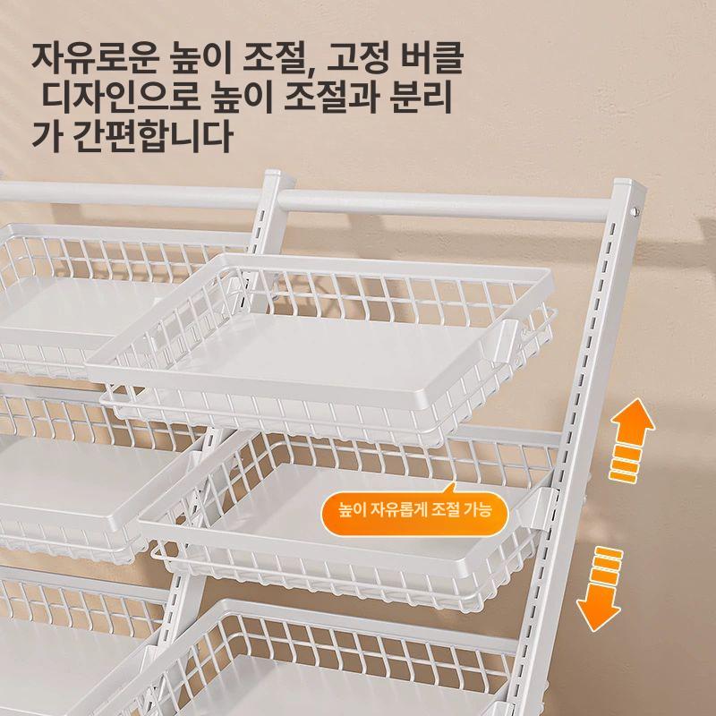 철제 트롤리 정리 수납장 세탁실 카트 바퀴 욕실 부엌 웨건 주방용 미용실 보관함 - 상세 이미지 4