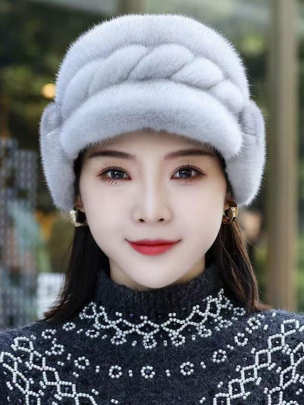 겨울 방한모자 기모 내피 보온 패딩 방한용품 중년 여성 캐주얼 외출 따뜻함 보너스 - 상세 이미지 4