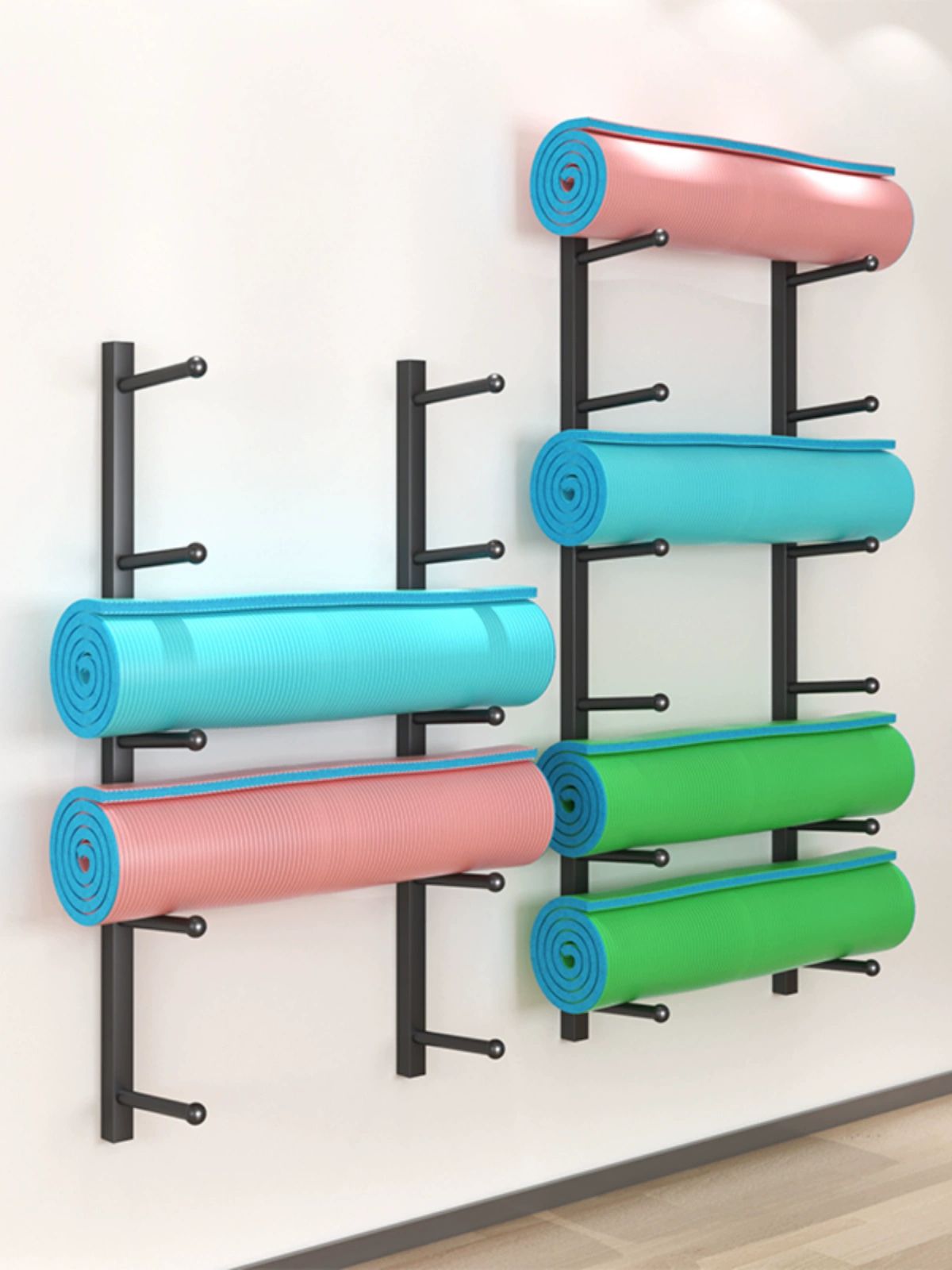 벽걸이 수납장 요가매트거치대 필라테스 정리 홀더 보관대 요가매트수납함 걸이대 - 상세 이미지 2