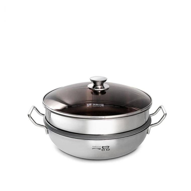 키친아트 일품 통3중 스테인레스 찜냄비 찜솥 24cm - 상품 이미지