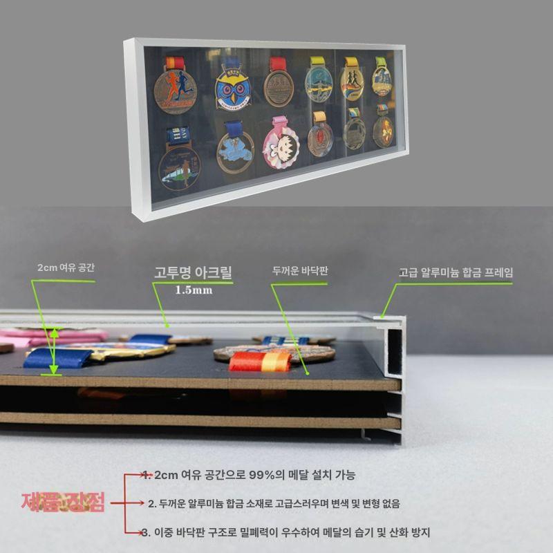 인테리어 메달보관함 스탠드 프레임 진열 전시 기념 거치대 고급 디스플레이 뱃지 - 상세 이미지 2