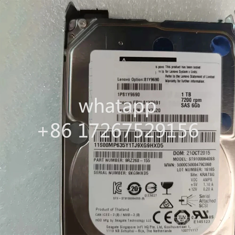 IBM HDD 81Y9691 81Y9690 1T 7.2K 6G SAS 2.5인치 81Y3820 하드 용