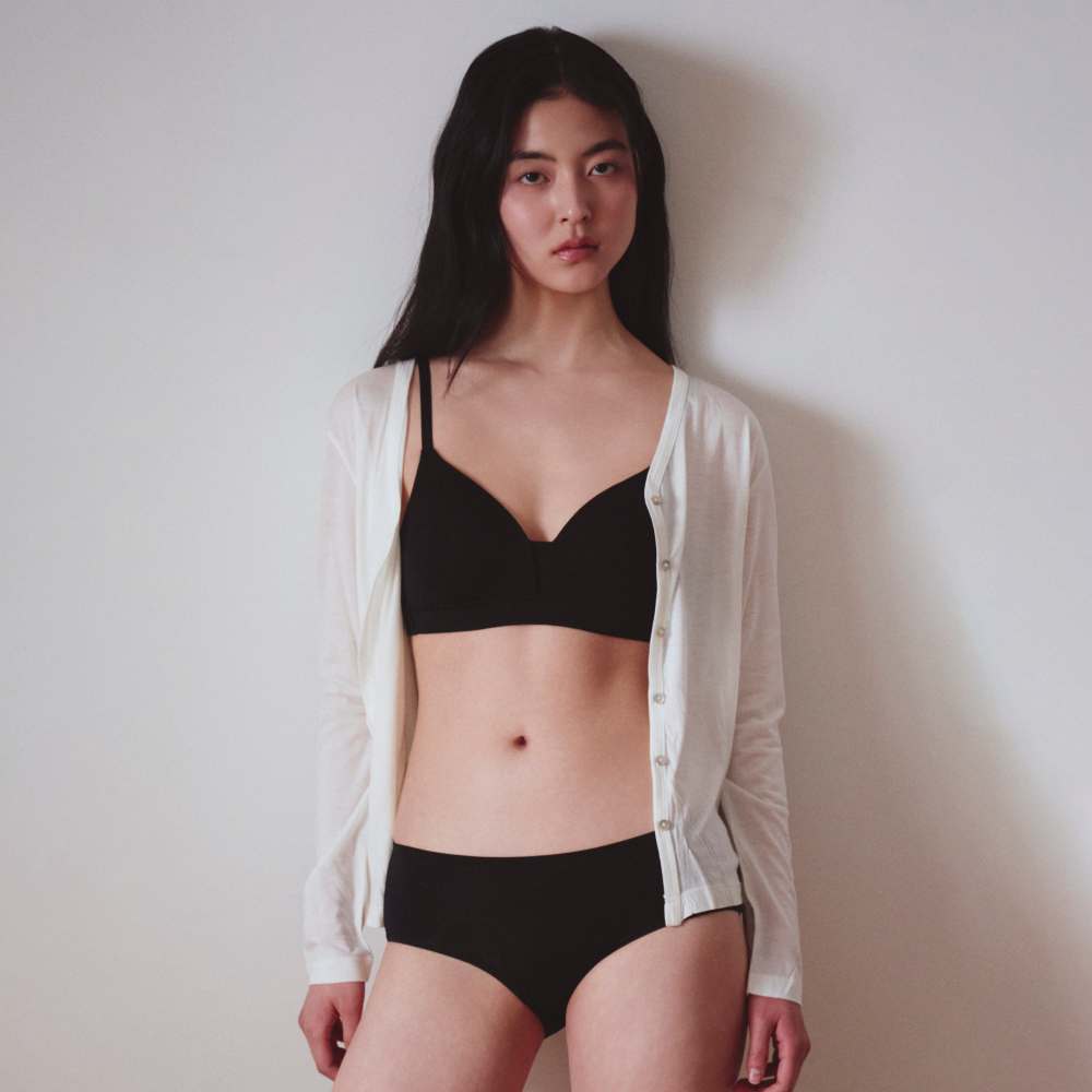 [미언더] 나무 소프트핏 브라 & 나무 삼각 팬티 SET - 상품 이미지