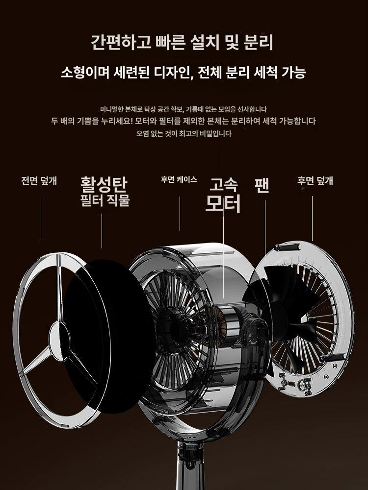 탁상형 미니환풍기 레인지후드 원룸 필터 흡입기 냄새 연기 주방 탁상용 가정용 - 상세 이미지 4