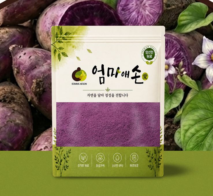엄마애손 우베 파우더 100% 분말 가루 얌뿌리 500g, 1개 - 상세 이미지 2