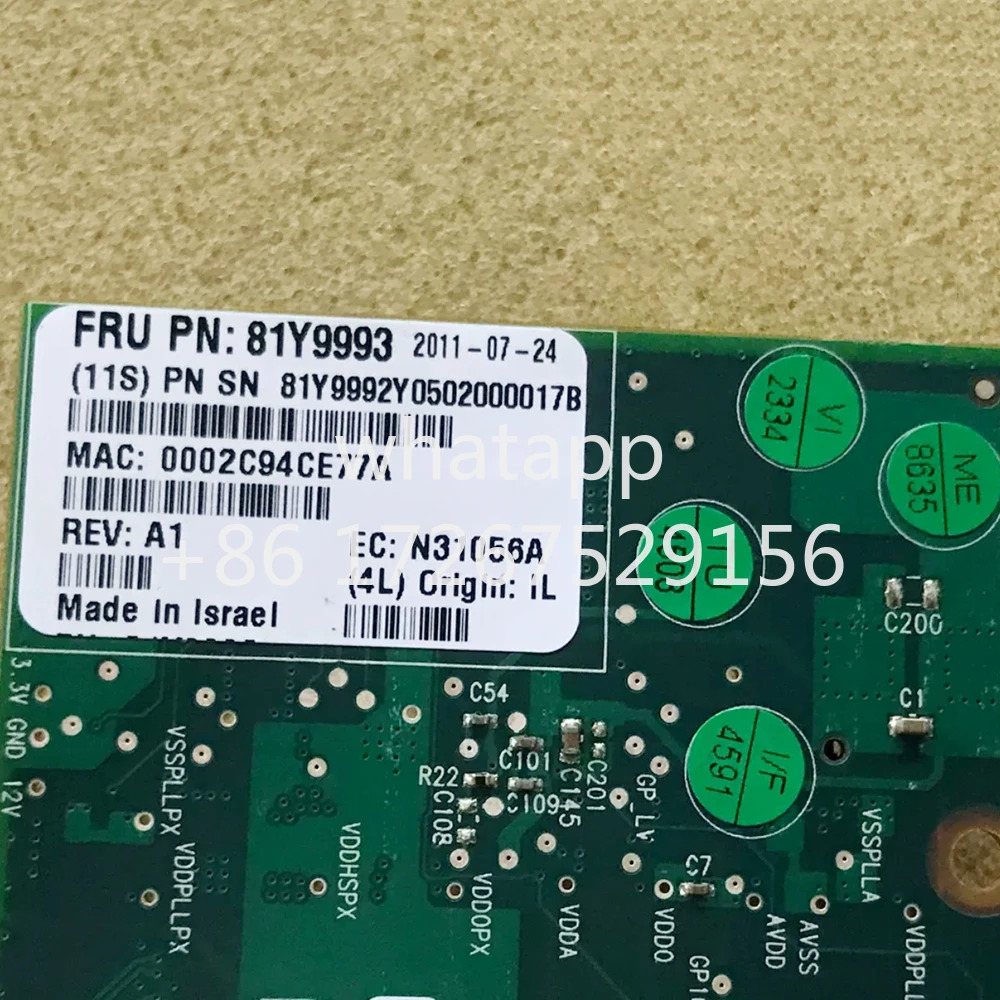 IBM 81Y9993 81Y9992 CONNECTX-2 듀얼 포트 10GB 네트워크 카드용