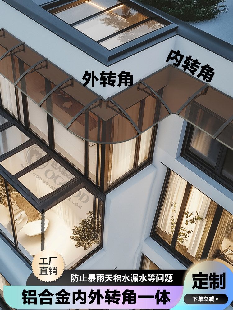 야외 캐노피 천장 빗물받이 지지대 랙산 건설용 야외천막 캐노피천막 - 상세 이미지 5