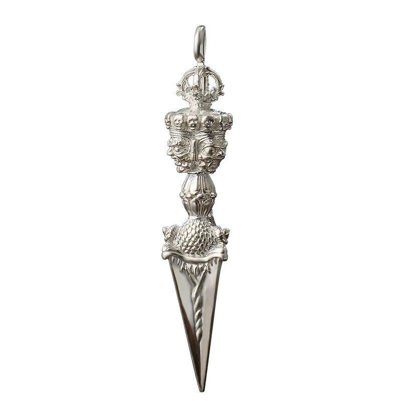 티베트 금강저 불교 펜던트 목걸이 순은 패션 체인 네ecklace 남녀 공용 주얼리 액세서리 - 상품 이미지