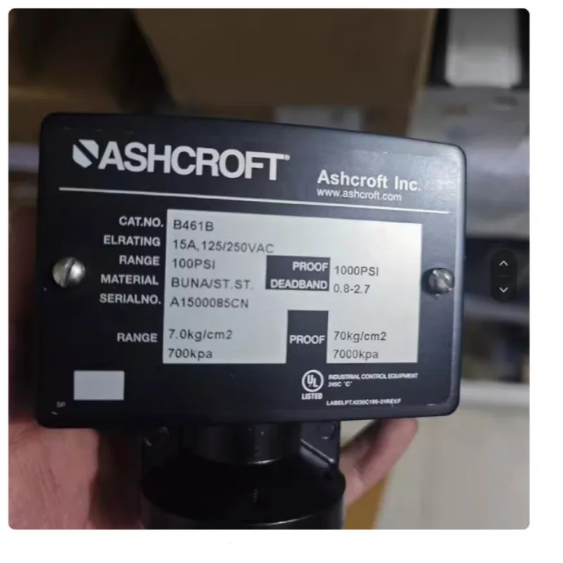 Ashcroft 압력 스위치 FPSN7JJH25 0 2000PSI