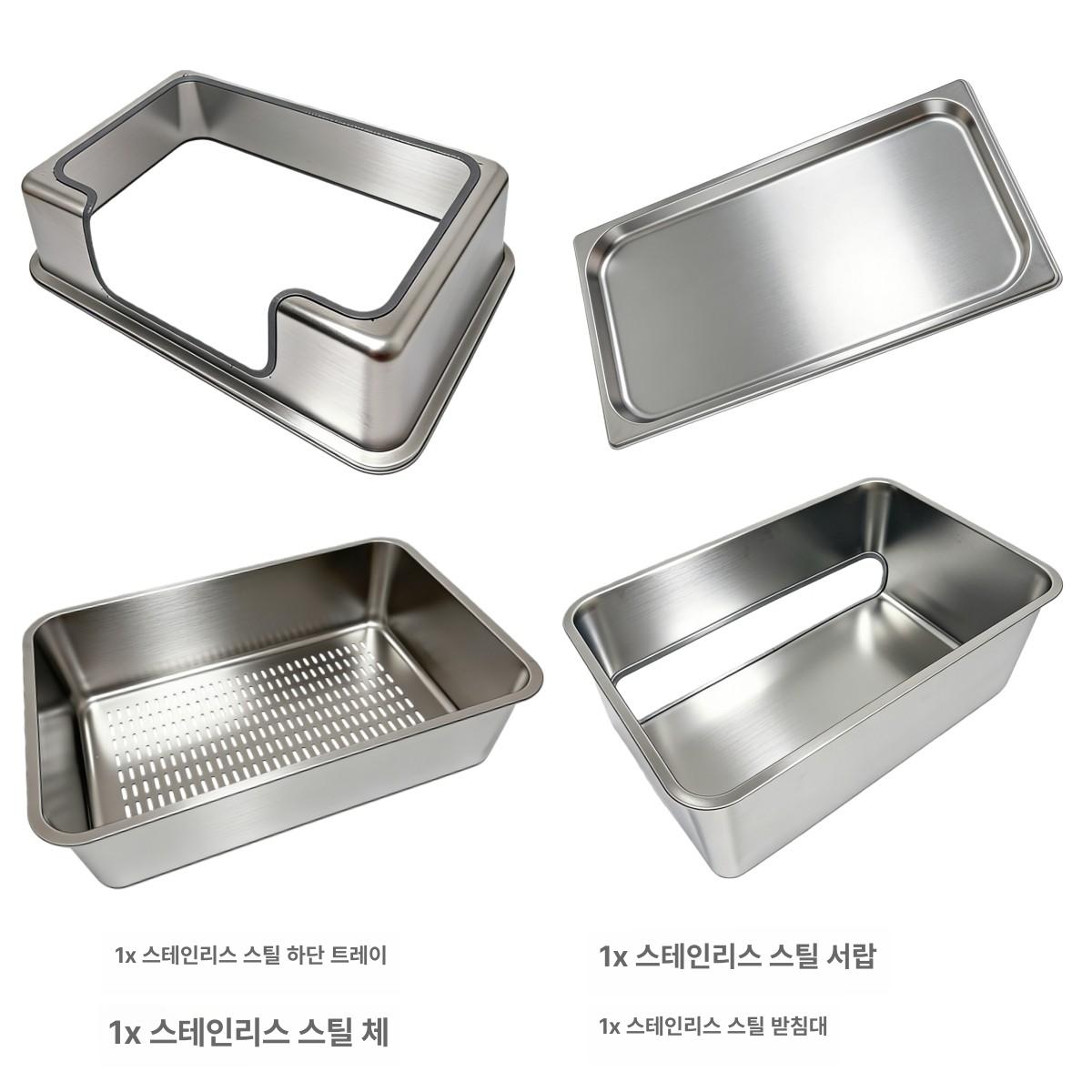 스테인레스 고양이 배변통 모래 화장실 올스텐 오픈형 대형 반려묘 고양이화장실 스텐 - 상세 이미지 3