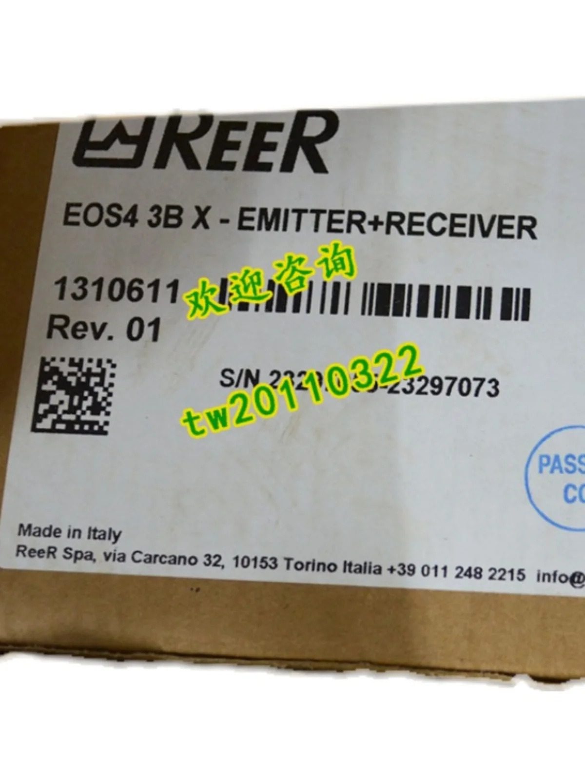 이탈리아 REER 레벨 4 안전 라이트 센서 협EOS4 3B X