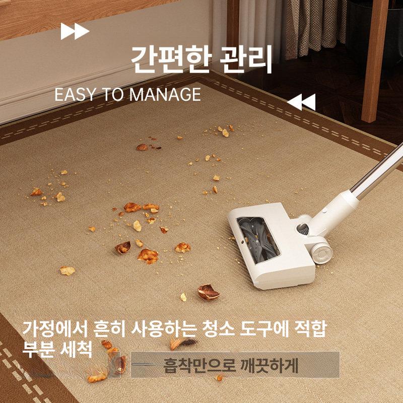 원형 러그 카펫 플로럴 패턴 거실 침실 현관 매트 인테리어 디자인 카페 감성 방바닥 깔개 쿠션감 - 상세 이미지 3