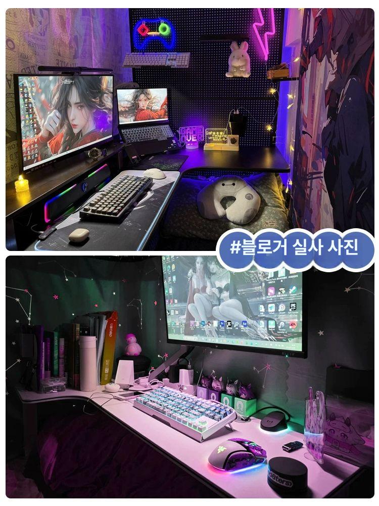 데스크 좌식컴퓨터책상 코너테이블 바닥 대학생 좌식게이밍책상 공부 사무용 - 상세 이미지 4
