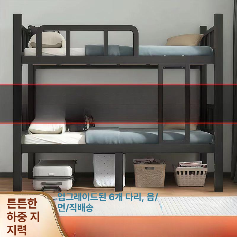 킹사이즈 침대프레임 철제 무헤드 북유럽 모던 엔틱 스타일 공간활용 수납 침대 프레임 - 상세 이미지 3
