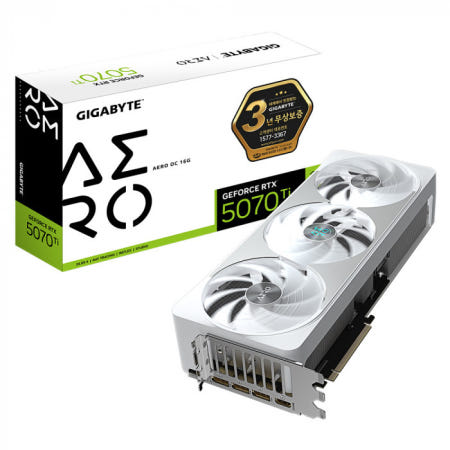 기가바이트 GIGABYTE 지포스 RTX 5070 Ti AERO OC D7 16GB 제이씨현