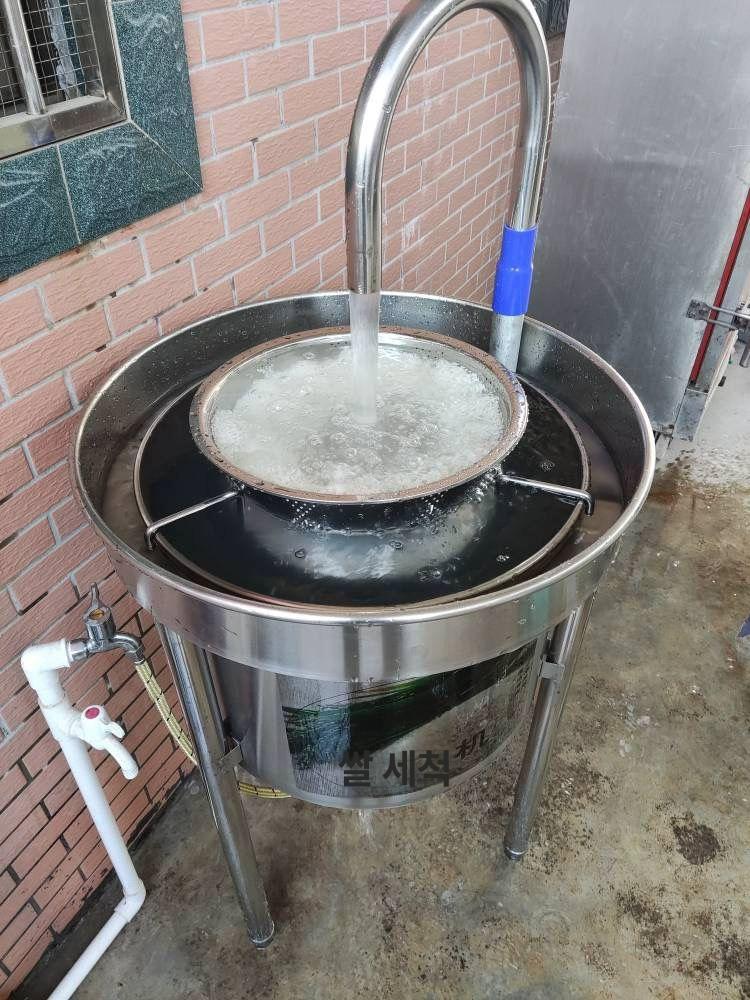 대용량 쌀씻는기계 세미기 100kg 쌀세척기 정미기 콩 급식실 상업용 쌀씻기 구내식당 - 상세 이미지 4