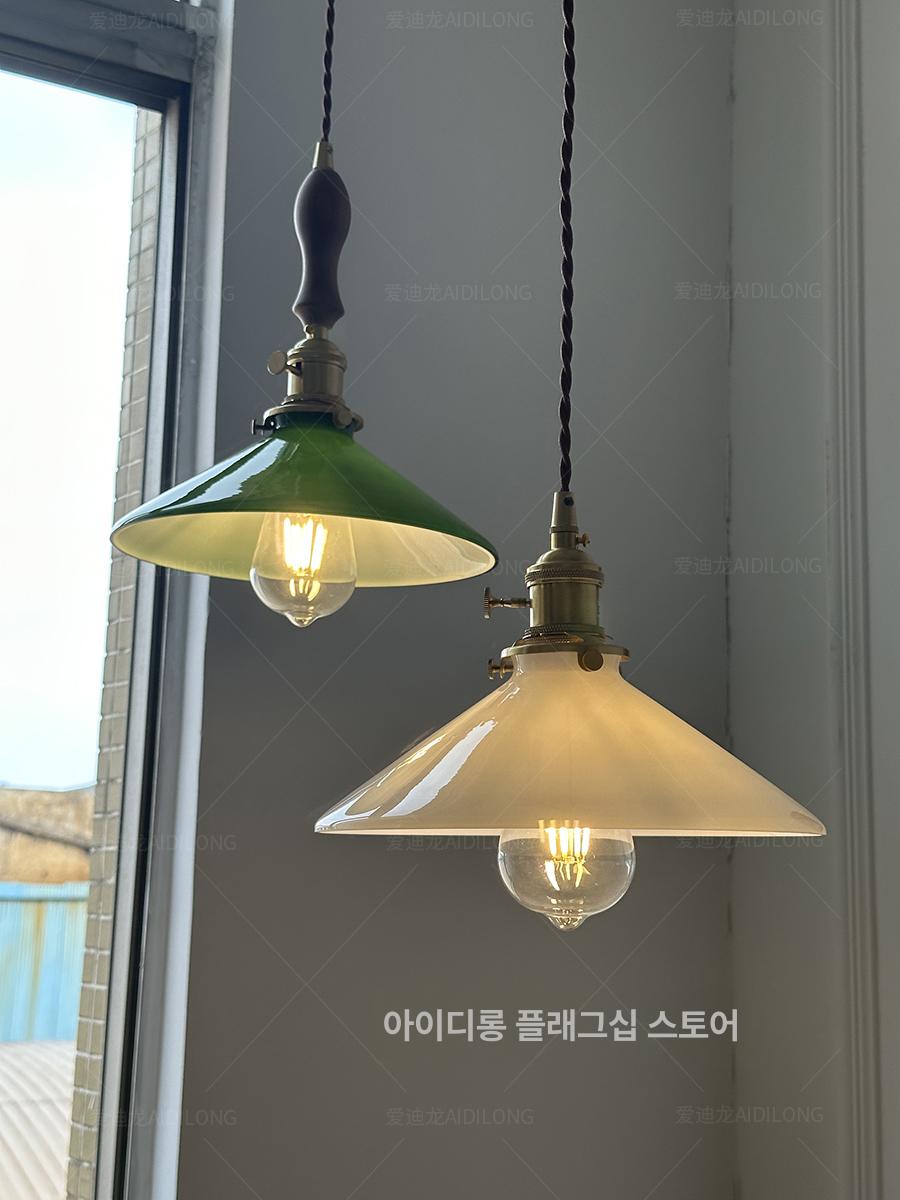 스테인드글라스 펜던트 북유럽 감성 카페 빈티지 조명기구 인테리어 무드등 복고풍 앤틱 디자인 조명 - 상세 이미지 4