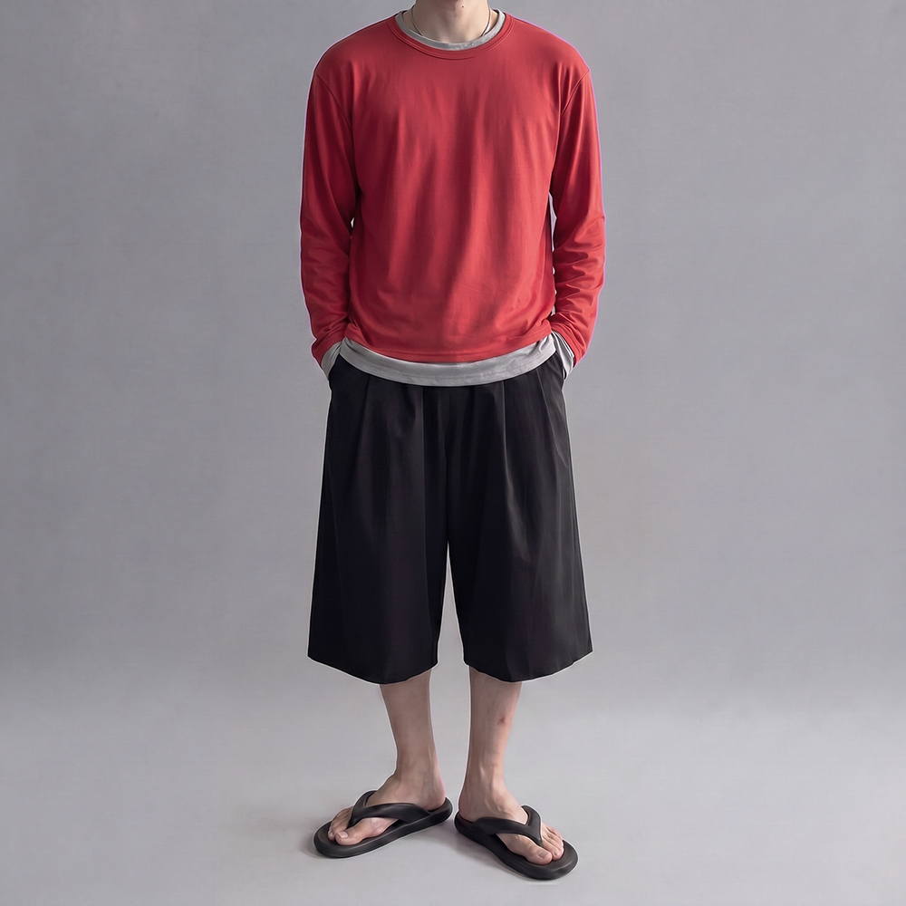 남자얇은긴팔티 남자크롭티 남자롱슬리브 이미지 6