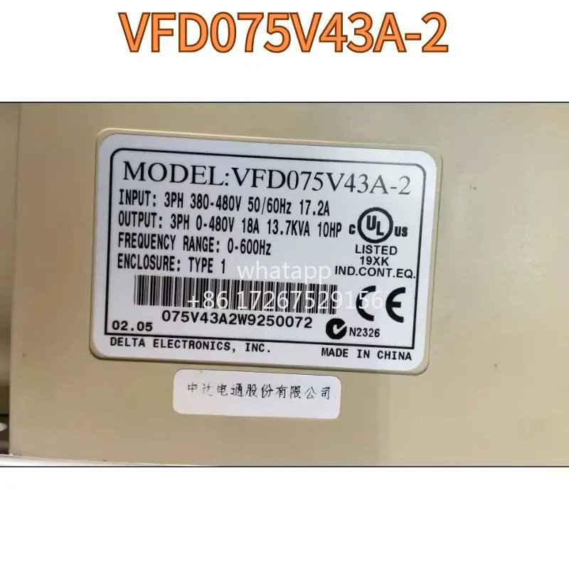 리퍼 VFD075V43A-2 주파수 변환기기능 리퍼는 OK