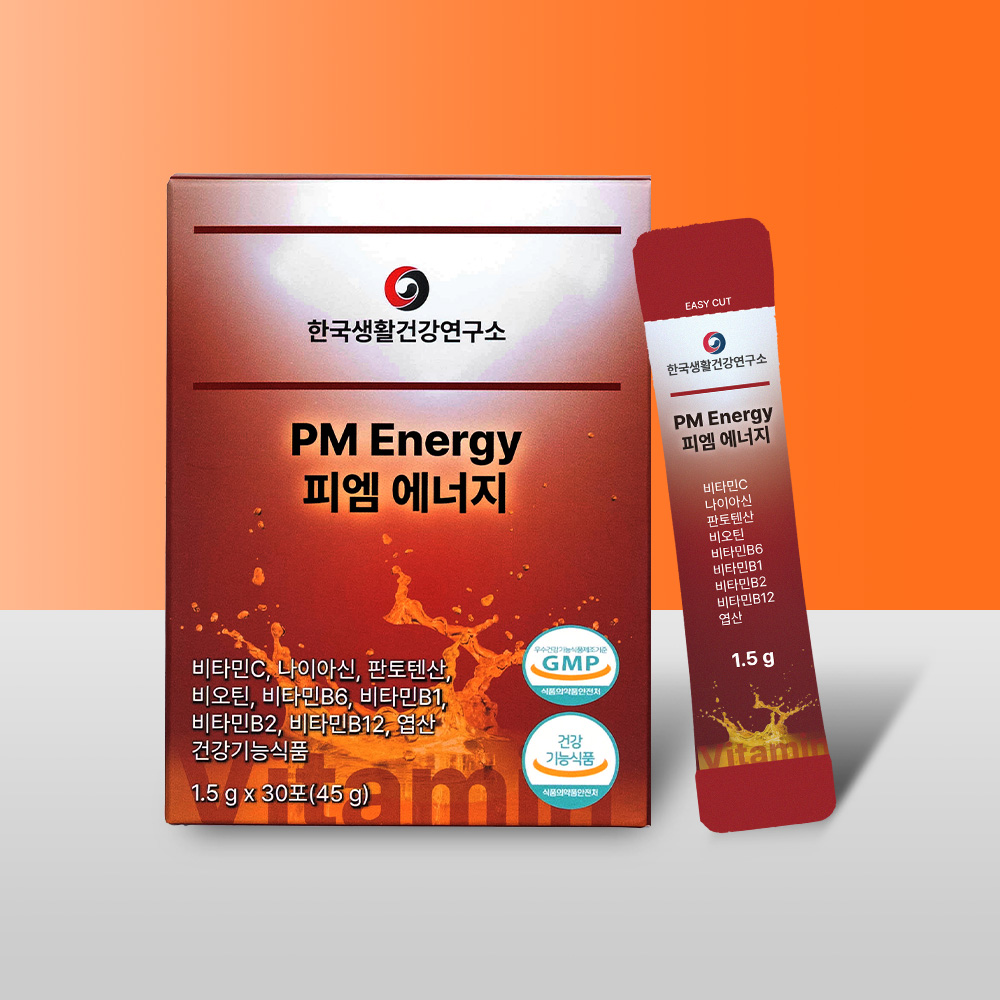 한국 PM쥬스 피엠 에너지 멀티비타민 비타민B 비타민C 활력 충전 30포, 1개 - 상품 이미지