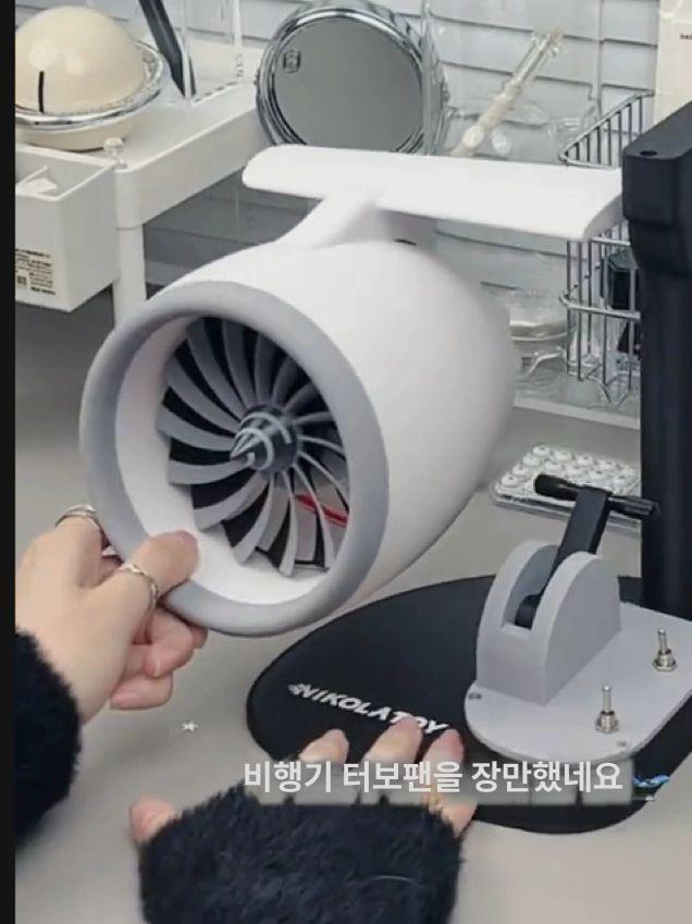 비행기엔진 터보제트엔진 항공기엔진 교구 레드 팬 실험 키트 전투기 조립 과학 시뮬레이션 - 상세 이미지 3