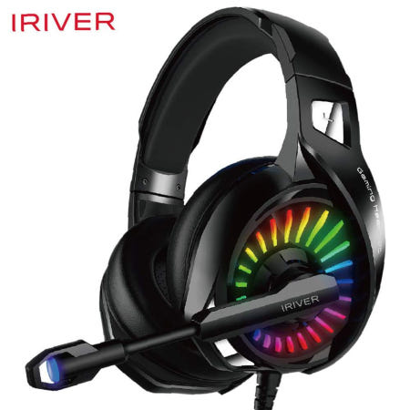 아이리버 게이밍 헤드셋 USB 7.1 RGB 고감도 마이크 IGH- 노이즈캔슬 이어쿠션