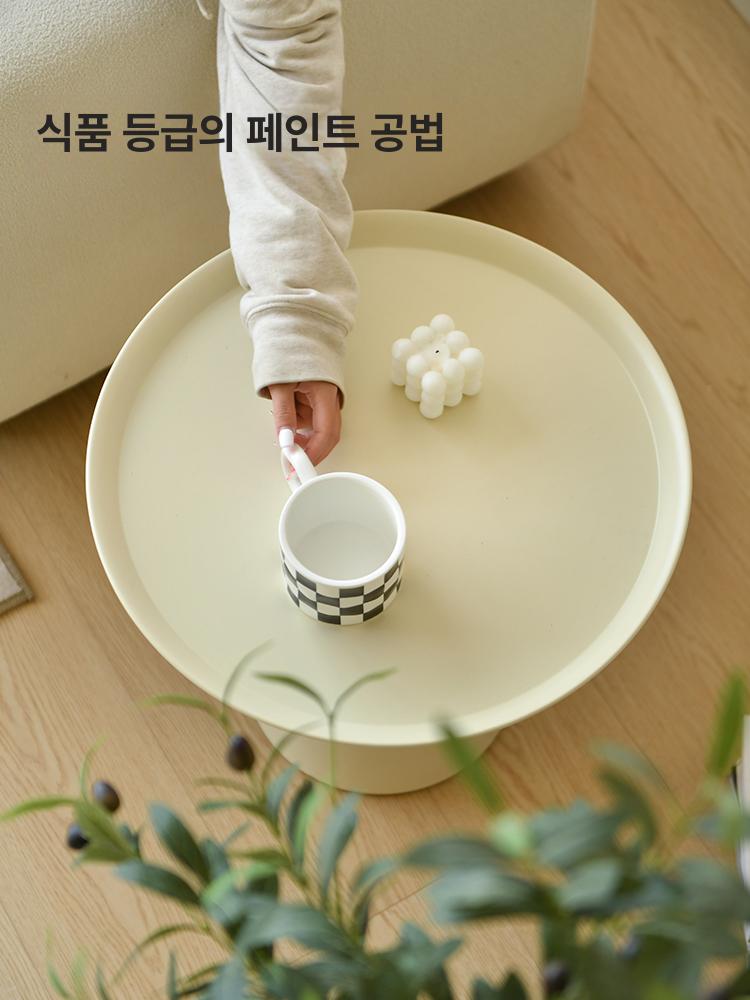 원형 사이드테이블 거실 코너 테이블 소파 보조탁자 북유럽 카페 인테리어 미니 라운드 티 조절 - 상세 이미지 3