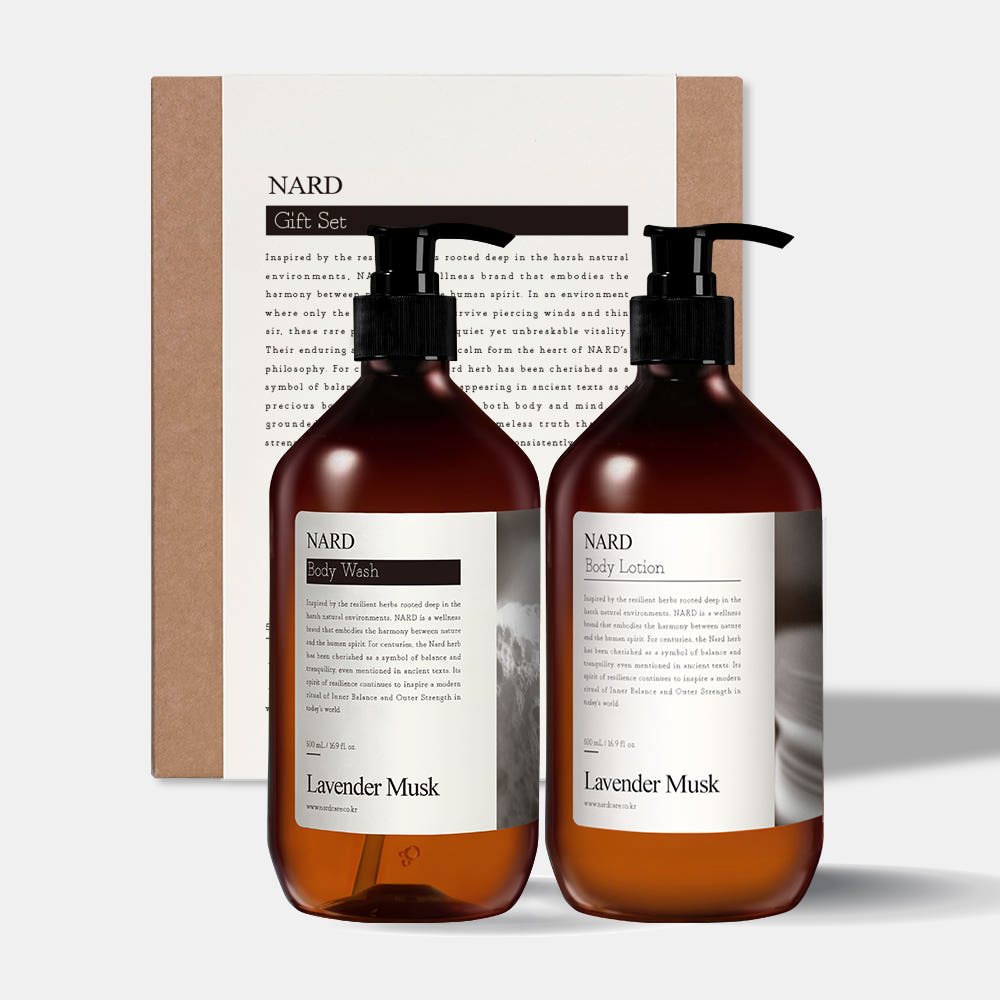 NARD 나드 바디케어 선물세트 2종 500ml 라벤더머스크 향