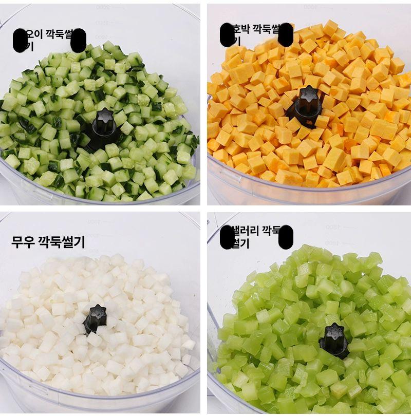 식당 주방용 전동 야채절단기 스테인레스강 채소 슬라이서 다기능 식재료 준비기구 - 상세 이미지 5