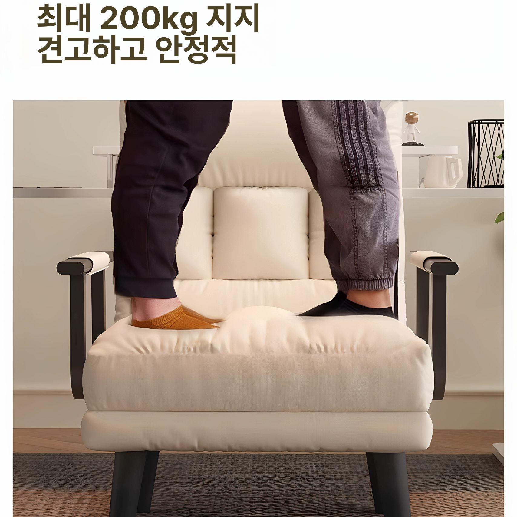 폴딩 침대의자 등받이 안락 암체어 간이침대 낮잠의자 릴렉스 무중력의자 누울수있는 - 상세 이미지 5
