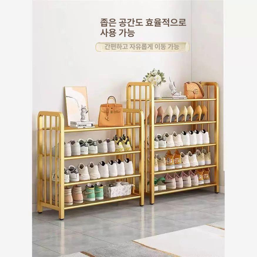 철제 틈새신발장 기숙사 공간활용 현관장 폭좁은 다단 북유럽 좁은공간 자취방 - 상세 이미지 5