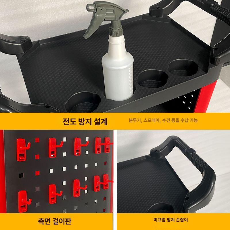 이동식 작업대 플라스틱 접이식 바퀴형 목재 도구 서랍형 작업다이 목공 트롤리 - 상세 이미지 4