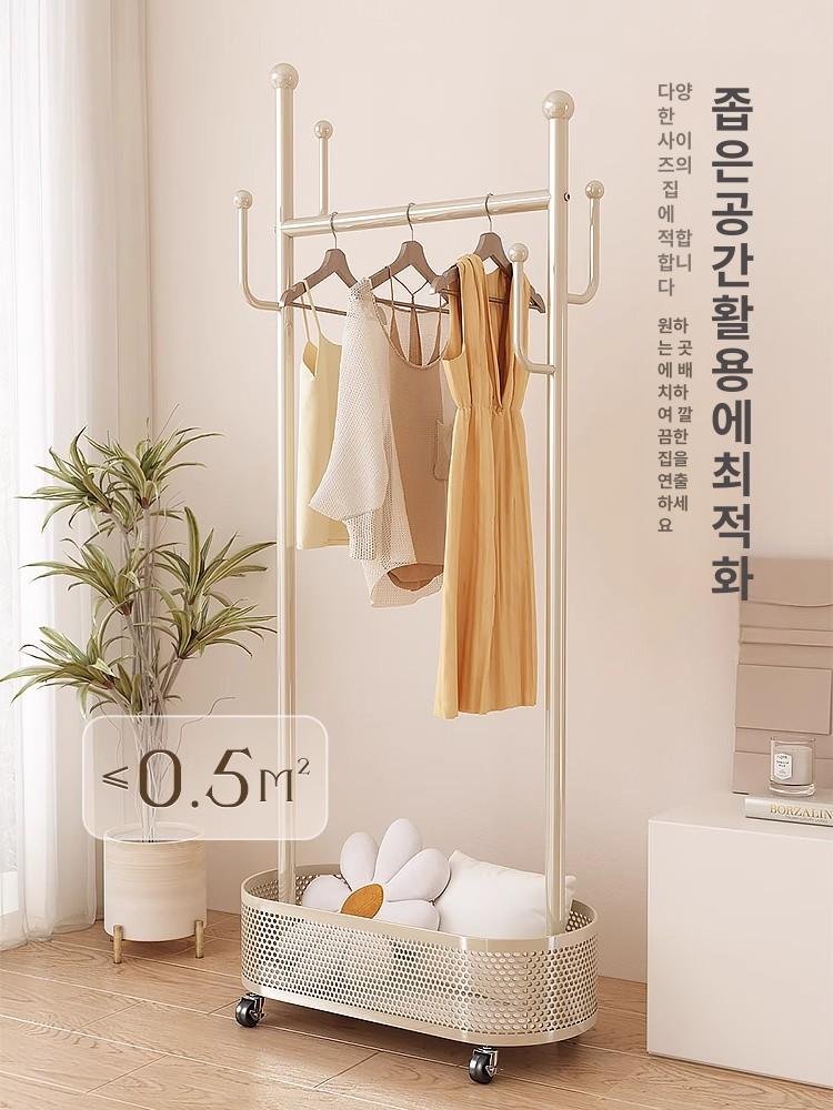 모던 이동식옷걸이 수납장 선반 헹거 인테리어 틈새 행거 디스플레이 의류매장 카페 - 상세 이미지 2