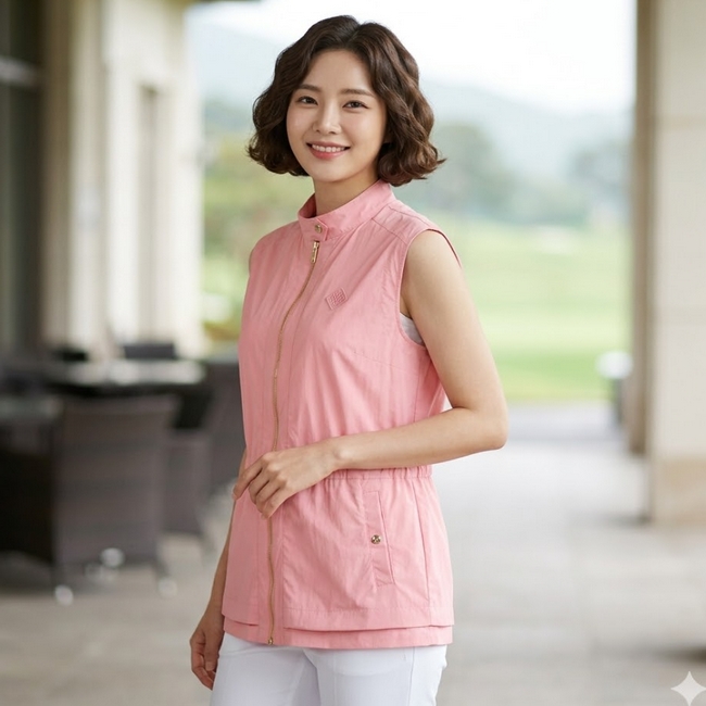 닥스 골프 여성 여름 허리 드로스트링 조절 필드룩 스윙 베스트 조끼 - 상품 이미지