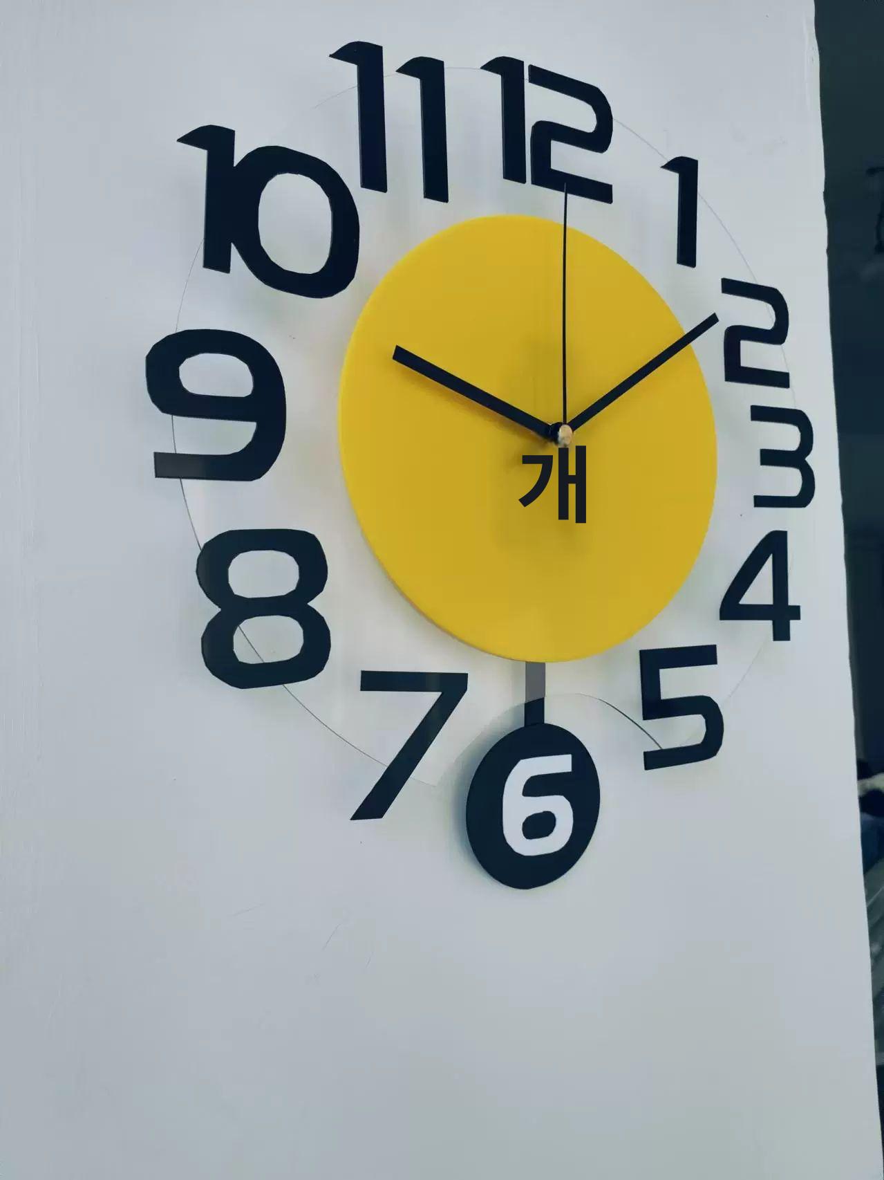 디자인 추시계 원형 대형 선물 카페 엔틱 깔끔한 북유럽 모던 고급 벽걸이 아날로그 - 상세 이미지 4
