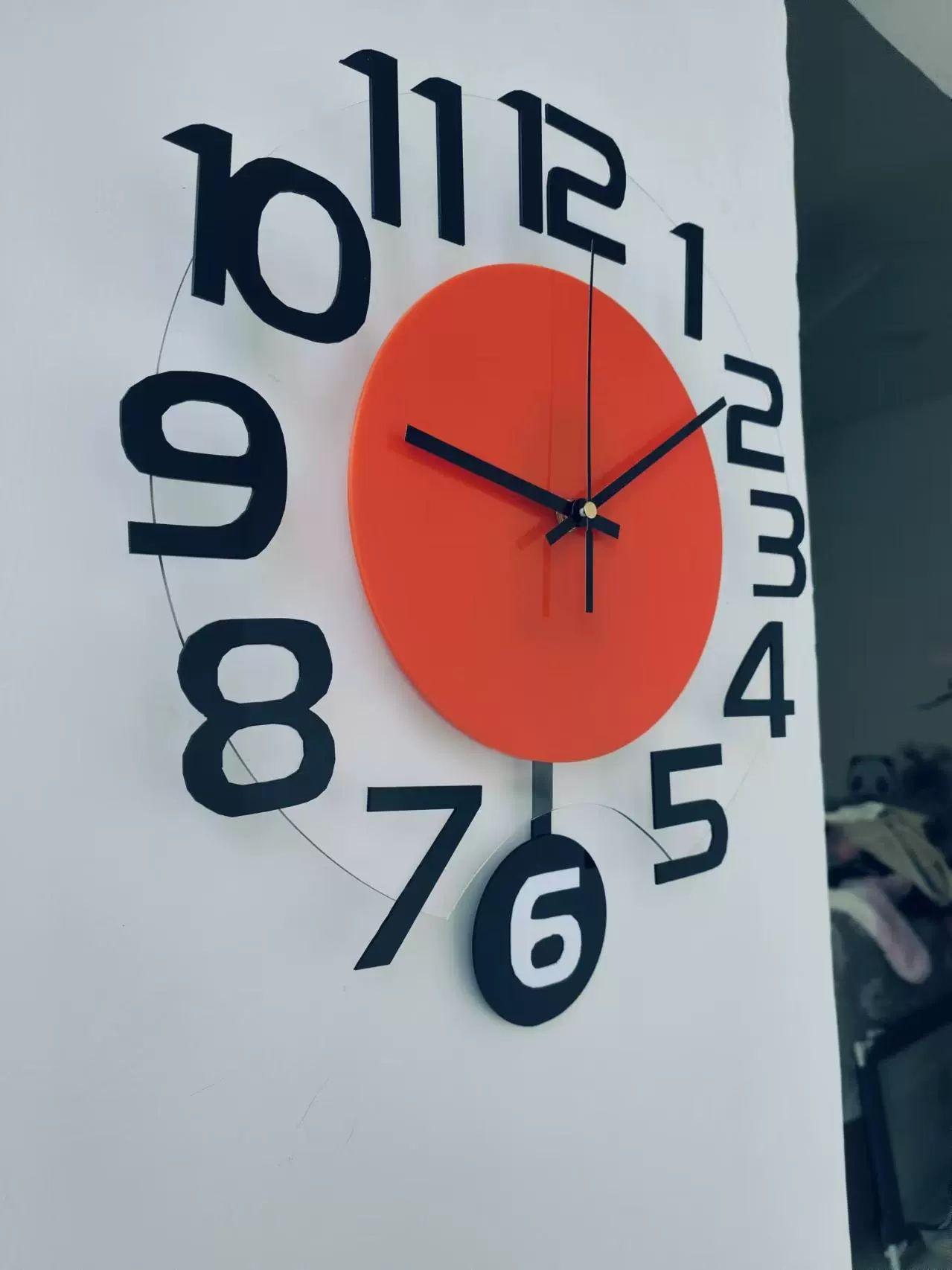 디자인 추시계 원형 대형 선물 카페 엔틱 깔끔한 북유럽 모던 고급 벽걸이 아날로그 - 상세 이미지 5