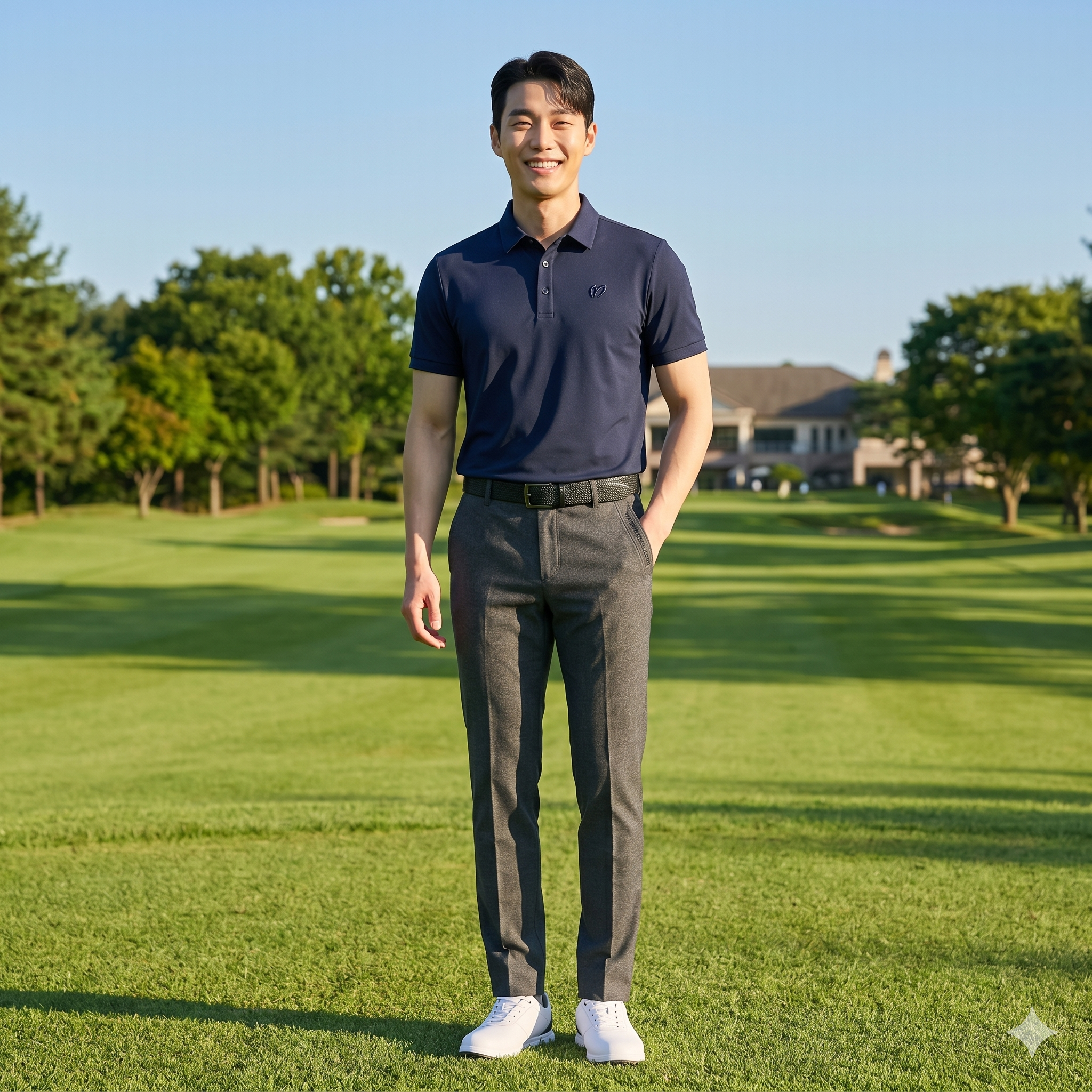 마스터바니 골프웨어 남성 데님라이크 스티치 팬츠 MSPT30625B - 상세 이미지 2