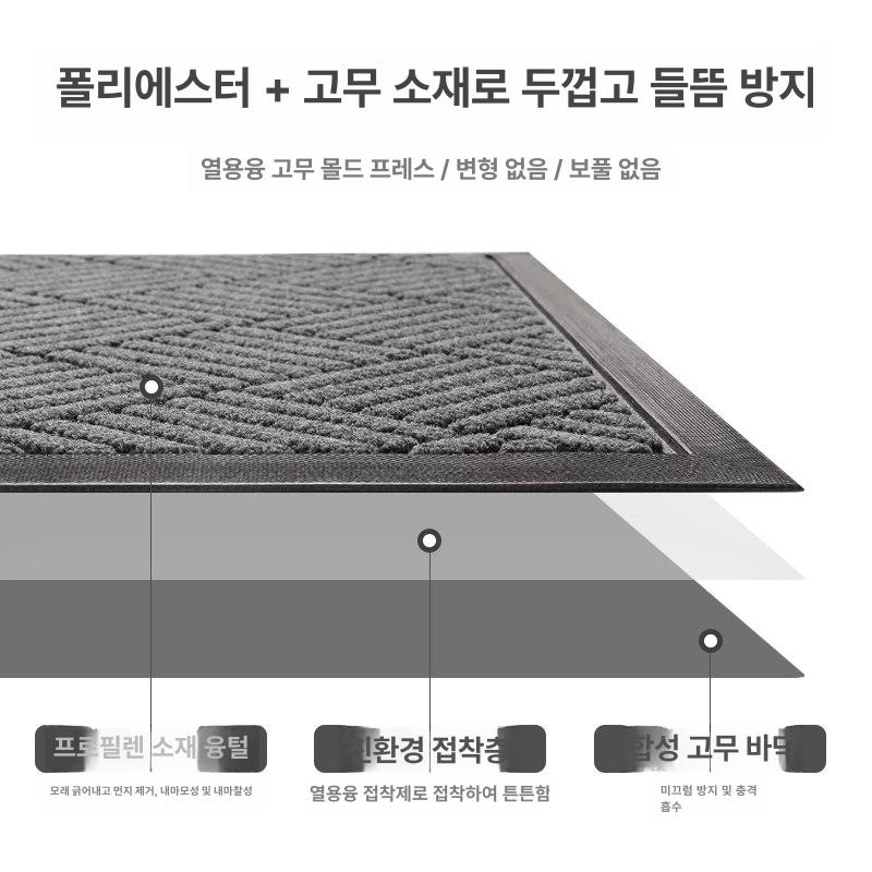 바닥 아파트현관매트 깔판 코일매트 미끄럼방지 카펫 복도 신발털이 로비 출입구발판 - 상세 이미지 5